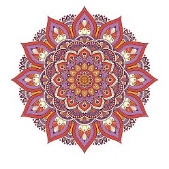 Indian Red PET Heat Transfer Film, Mandala Pattern Iron on Vinyl, for Garment T-shirt Accessories, Indian Red, 226mm