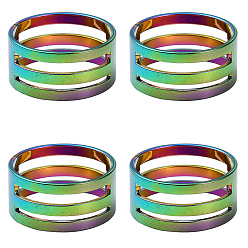 Rainbow Color 4 латунные кольца шт., помощника инструмент, для продольного изгиба, открывать и закрывать прыжковое кольцо, Радуга цветов, 18x9 мм