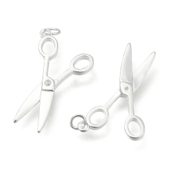 Серебро Латунь ножничные подвески, серебряный цвет гальваническим, 31x14 мм