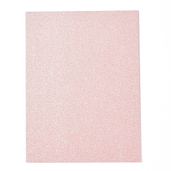 Pink Double-Faced Imitation Leather Fabric, Frosted, Glitter Powder, for DIY Earrings Making, Pink, 200x150x2mm