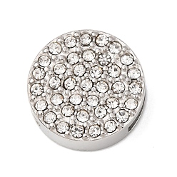 Плоский Круглый 304 изящные слайды из нержавеющей стали, цвет нержавеющей стали, плоско-круглые, 12.5x4.5 мм, отверстие : 1.5 мм