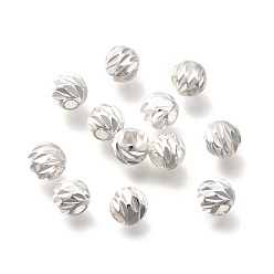 Посеребрённый Латунные бусины, долговечный, спираль круглый, без никеля , 925 серебро покрытием, 5.5 мм, отверстие : 1.8 мм