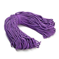 Blue Violet Nylon Braided Cord, Binding Rope, Round, for DIY Craft, Blue Violet, 4mm
