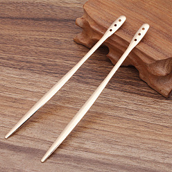 Light Gold Ancient Style Iron Hair Stick Finding, for DIY Jewelry Accessories, Light Gold, 145x75mm, 50pcs/set