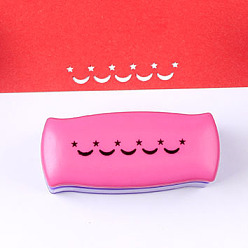 Smiling Face Дыроколы из пластиковой бумаги, перфоратор для бумаги для рукоделия и скрапбукинга, случайный цвет, улыбающееся лицо, 70x30x40 мм