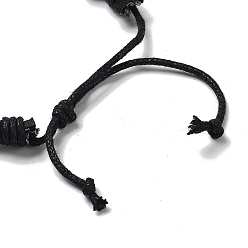 Аметист Многониточные браслеты из натурального аметиста, регулируемые браслеты из плетеного шнура из искусственной кожи для унисекс, внутренний диаметр: 2-3/8~2-7/8 дюйм (5.9~7.3 см)