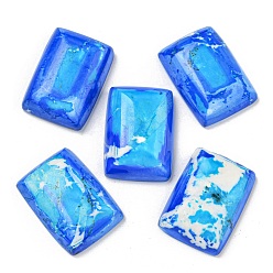 Dodger Blue Synthetic Imperial Jasper Cabochons, Dyed, Rectangle, Dodger Blue, 24.5~25x17.5~18x6.5~7mm