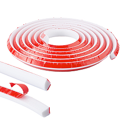 Blanc 5m seuil de douche pliable en silicone barrage d'eau, Bande adhésive imperméable pour salle de bain et cuisine, blanc, 22x15mm