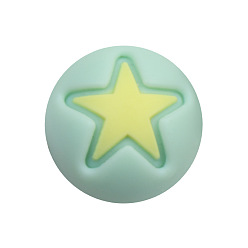 Звезда Круглые пищевые экологически чистые силиконовые бусины, звезда, 15 мм