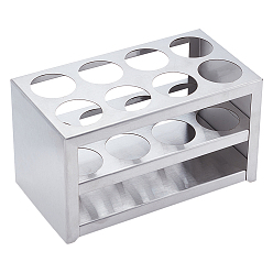 Нержавеющая Сталь Цвет Стойка для пробирок из нержавеющей стали, лабораторные принадлежности, цвет нержавеющей стали, 152x78x85 мм, отверстие : 30 мм