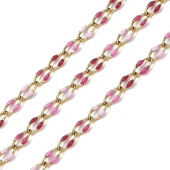 (52) Непрозрачная лаванда Ионное покрытие (ip) 304 цепь из эмалированной нержавеющей стали, с катушкой, пайки, разноцветные, 9x3.8x2 мм