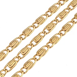 Золотой 304 из нержавеющей стали lumachina цепи, ионное покрытие (ip), несварные, с катушкой, золотые, 16x6x2 мм