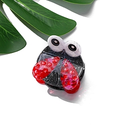 Красный Заколки для волос с когтями из ацетата целлюлозы (смола), божья коровка, аксессуары для волос для женщин и девочек, красные, 55x54 мм