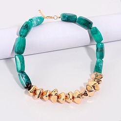 Светлый Морско-зеленый Ожерелья из смолы, пластика и сплавов с бусинами., колонка и интересные факты, золотые, светло-зеленый, 16.14 дюйм (41 см)