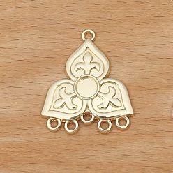 Light Gold Ссылки на компоненты люстры из сплава клевера, золотой свет, 29x25 мм