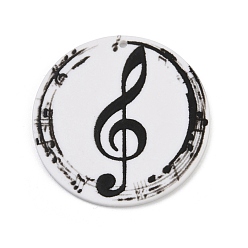 Musical Note Акриловые подвески, музыкальный фестиваль серия очарование, музыкальная нота, 39.5x2 мм, отверстие : 1.6 мм