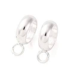 Серебро 304 дуги из нержавеющей стали, серебряные, 9.5x7x3 мм, отверстие : 2 мм