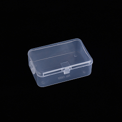 Transparent Aufbewahrungsbehälter für Polypropylen (pp) -Kügelchen, Mini-Lagerbehälter Boxen, mit Klappdeckel, Rechteck, Transparent, 9.1x6x3.3 cm, innere Größe: 8.7x5.8 cm