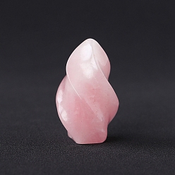 Розовый Кварц Натуральный розы украшения кварц дисплей, фигурка из энергетического камня Рейки, пламя, 38x23.5 мм