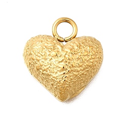 Настоящее золото 14K 304 прелести нержавеющей стали, ионное покрытие (ip), , шарма сердца, реальный 14 k позолоченный, 13x12x4.5 мм, отверстие : 2.3 мм