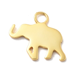 Слон Подвески из стерлингового серебра с изображением животного, золотые, слон, 925 мм, отверстие : 14.5x16.5x1 мм