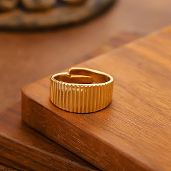 Другие 304 открытые кольца-манжеты из нержавеющей стали для женщин, золотые, внутренний диаметр: 15~20 мм