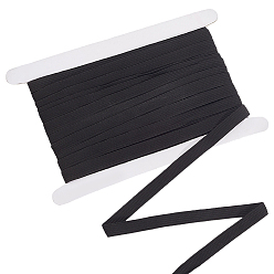 Черный Полипропиленовая эластичная широкая лента, с картонной карточкой, чёрные, 1/2 дюйм (12 мм)