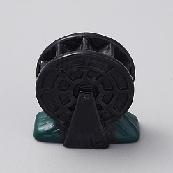 Tool Мини-декорации из смолы, аксессуары для кукольного домика, для домашнего офиса настольный, водяное колесо, 25x13x26 мм