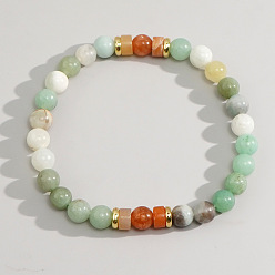 Flower Amazonite Богемный натуральный цветок амазонит бусины эластичные браслеты