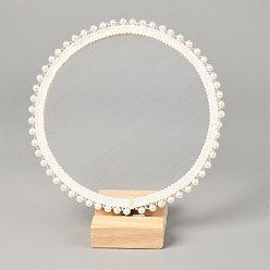 Цвет Древесины Деревянный дисплей серьги, дисплей ювелирных изделий стойки, с фурнитурой из полипропилена, деревесиные, 12.2x16.5x15.2 см