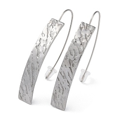 Нержавеющая Сталь Цвет Не тускнеющие 304 серьги-подвески из нержавеющей стали для женщин, закругленный прямоугольник, цвет нержавеющей стали, 46.5x7 мм