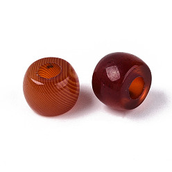 Red Agate Натуральный красный агат бисера, гладкий ствол, 8x6 мм, отверстие : 3 мм