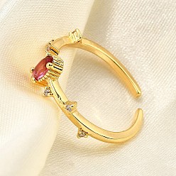 Настоящее золото 18K Манжеты из латуни с микро паве кубический цирконий для женщин, без кадмия, без никеля и без свинца, слеза, реальный 18 k позолоченный, слеза: 7x4 мм