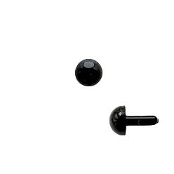 Black Plastic Craft Eye, for DIY Doll Toys Puppet Plush Animal Making, Black, 7x2mm