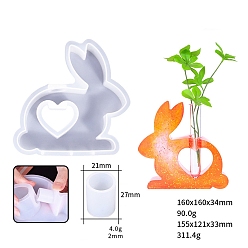 Белый Пищевые силиконовые формы для ваз своими руками, кролик, белые, 160x160x34 мм