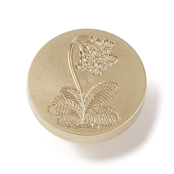 Цветок Золотая восковая печать, латунная головка штампа, цветочный узор коллекции, для сургучной печати, цветок, 25x14 мм, внутренний диаметр: 7 мм