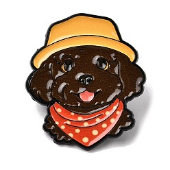 Кокосово-Коричневый Булавки с эмалью для собак, булавки для лацканов из сплава для одежды рюкзака, кокосового коричневый, 32x28 мм