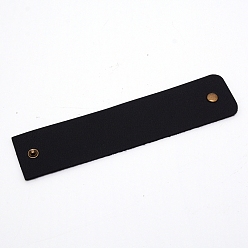 Black Imitation Leather Napkin Rings, Napkin Holder Adornment, Restaurant Daily Accessiroes, Black, 154x36x4mm