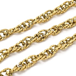 Золотой 304 из нержавеющей стали веревочные сети, несварные, с катушкой, ионное покрытие (ip), золотые, 10.5x7x1.5 мм