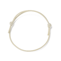 Beige Korean Waxed Polyester Cord Bracelet Making, Beige, Adjustable Diameter: 40~70mm