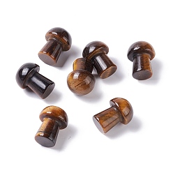 Тигровый глаз Натуральный камень гуаша тигровый глаз, инструмент для массажа со скребком гуа ша, для спа расслабляющий медитационный массаж, неокрашенными, грибовидный, 20~21x14.5~16 мм