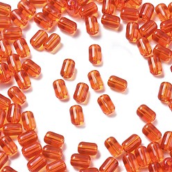 Оранжевый Прозрачные бусины из искусственного нефрита, колонка, оранжевые, 6x4 мм, отверстие : 1 мм, 2647 шт / фунт