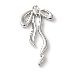 Платина Стойки подвески обшивки сплава, без кадмия, без никеля и без свинца, бантом, платина, 40x21.5x3 мм, отверстие : 1.8 мм