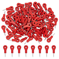 Красный Кнопки в форме звезд из дерева, с железными контактами, для фото стены, карты, доска объявлений или пробковые доски, красные, 31x10.5x5 мм