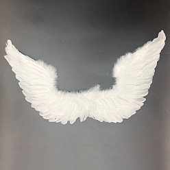 Белый Мини-кукла с крыльями ангела и перьями, Для изготовления швабры «сделай сам», детский реквизит для фотосъемки на Хэллоуин, украшения, аксессуары, белые, 700x450 мм