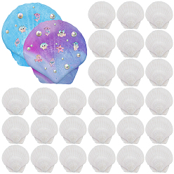 Белый 80 шт. украшения из натуральных ракушек, для поделок по живописи, белые, 65x66.5x7 мм