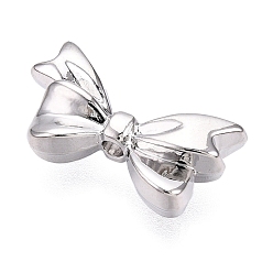 Платина Наберешь металлизации шарики сплава, без кадмия, без никеля и без свинца, очарование бантом, платина, 10.5x19x5 мм, отверстие : 1.8 мм