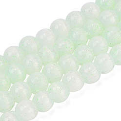 Miellat Colliers de perles en verre imitation œil de chat, ronde, miellat, 6~6.5mm, Trou: 0.9~1mm, Environ 67~70 pcs/chapelet, 14.57~15.16 pouce (37~38.5 cm)
