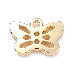Oro Charms de aleación, encantos de la mariposa, separar, dorado, 10.5x14x3 mm, agujero: 1.4 mm