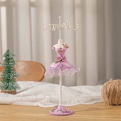 Violet Metal with Resin Earring Rack, Earrings Display Stand, Dress, Violet, 25x9.5cm
